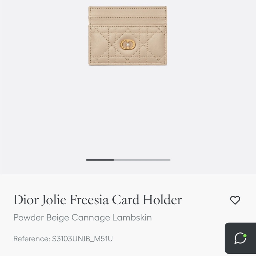 Dior Jolie Freesia Beige Card Case Holder Wallet - Picture 5 of 8